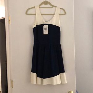 NWT Saks blue and white dress.
